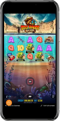 Big Bass Splash spelrunda med symboler